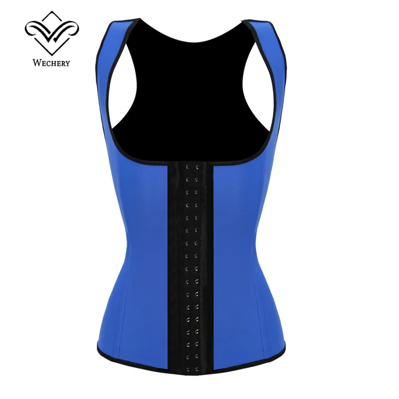 Latex Waist Cincher Corset with Straps Steel Boned Waist Trainer Rubber Corsets Body Shaper Latex Look Bustier Waist Training Vest Plus Size