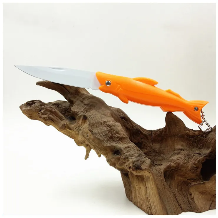 Ghillie EDC couteaux à lame pliante de poche, 3 styles, couteau à fruits, type de poisson, manche en ABS, Mini couteaux cadeaux de survie, usine directe