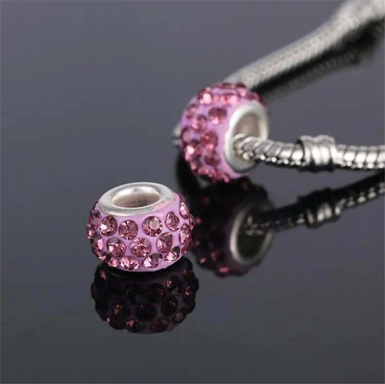 fashion Loose Beads DIY accessories Crystal women Jewelry accessories Diamond large eye Jewelry beads Necklace Beads 2527-2