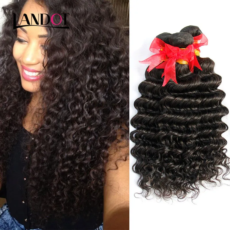 Grau 8A Brasileira Onda Profunda Encaracolado Virgem Do Cabelo Humano Tece Pacotes Peruano Malaio Indiano Cambojano Mongol Mink Remy Extensões de Cabelo