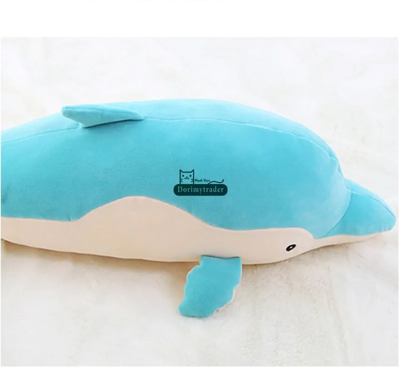 Dorimytrader 90cm Giant Plush Emulational Dolphin Toy Stuffed Soft Big 35039039 Animal Dolphin Pillow Doll Nice Baby Gift D2388949