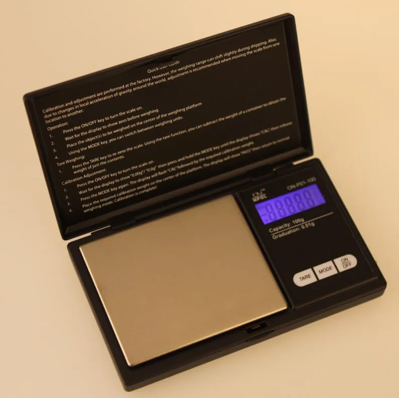 1000g / 0,1 g hög noggrannhet Mini Electronic Digital Pocket Scale Smycken Vägbalans Blå LCD G / GN / OZ / OZT / CT / T / DWT