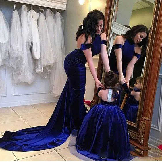 Velvet Ball Gown Girls Pageant Dress Backless Halter Unique Girls Birthday Prom Dress Children Formal Wear Floor Length Kids Gowns