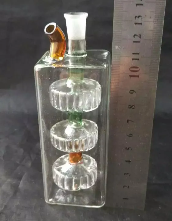 Fabricante de pneus de tubo quadrado - tubo de fumar hookah de vidro Gongos de vidro - plataformas de petróleo bongos de vidro tubo de fumar hookah de vidro - vaporizador vaporizador
