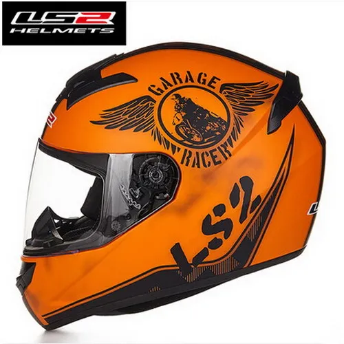ls2 garage racer helmet orange FF811 Vector II Stylus Gloss Fluo Black protected polycarbonate LS2 FF352 Full Face Motorcycle