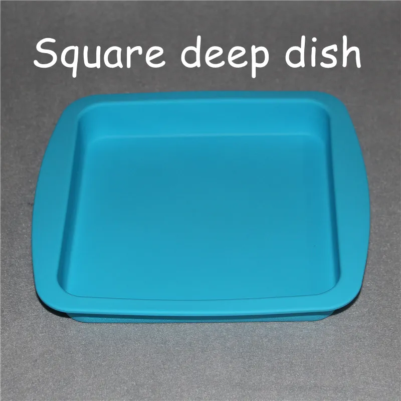 88inch Deep Dish square Pan 85quot friendly Non Stick Silicone Containers Concentrate Oil BHO silicone trays silicone deep tra9602055