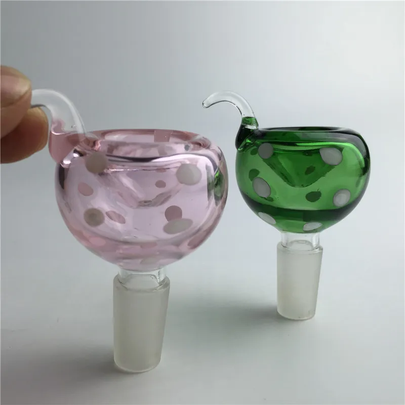 Nuova ciotola di vetro bong 14mm 18mm tubi di acqua di vetro piattaforme petrolifere bong di vetro rosa verde blu nero colorato spesso tubo di vetro pyrex