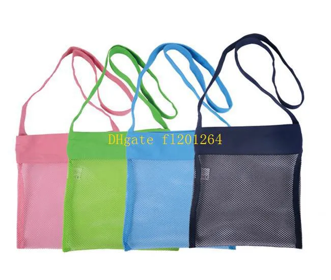 100 pz/lotto Spedizione Gratuita 24x21 cm di Piccola Dimensione Bambini Bambino Bambini Spiaggia di Estate conchiglia Borsette Borsa di Tote Bambini Mesh Borsette borsa