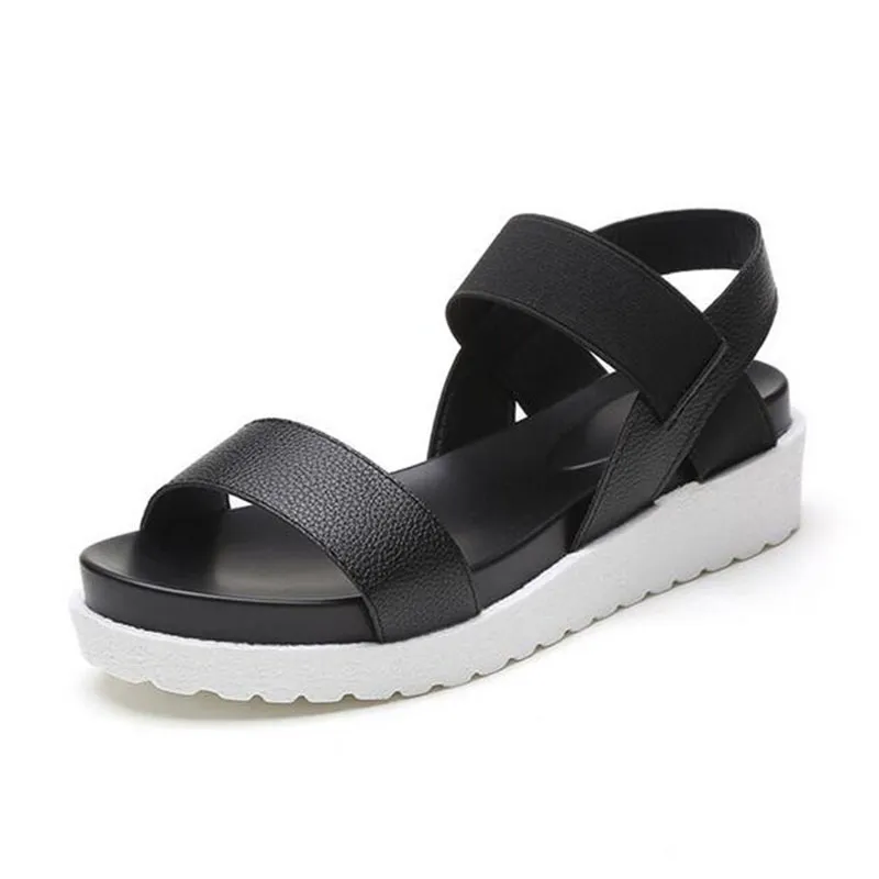 Sandały Sandały Sandały Kobiety Peep-Toe Buty Roman Sandals Kobiety Buty Sandalias Mujer Sandalias