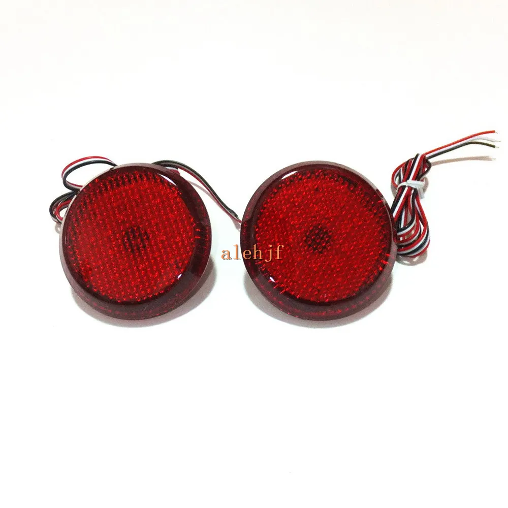 6.8cm Diameter 21 LEDs Brake Lights Case for Nissan Qashqai X-Trail And Toyota Corolla, LED Rear Fog Light with Reflective Function