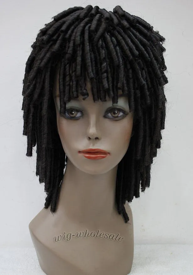 Darmowa Wysyłka Piękna Czarowna Hot Fashion5 Kolor Afrykanie Wig Dreadlocks Fancy Dress Ruud Gullit Hivision # E-1071