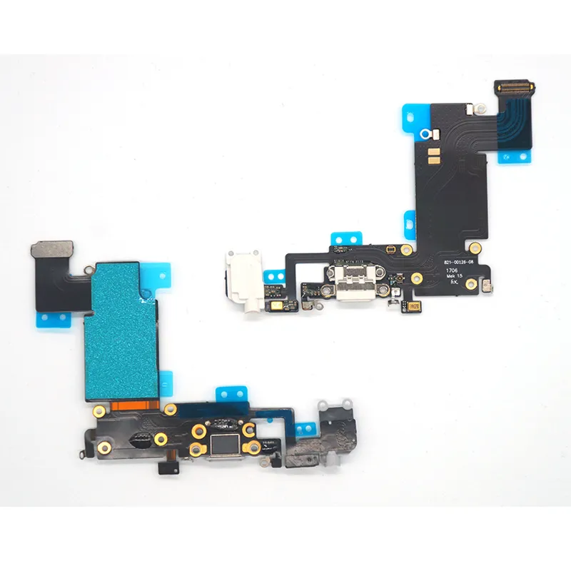 For iPhone 6s 6s Plus USB Dock Charger Charging Headphone Audio Port Flex Cable Replacement Part White Black Color Can 