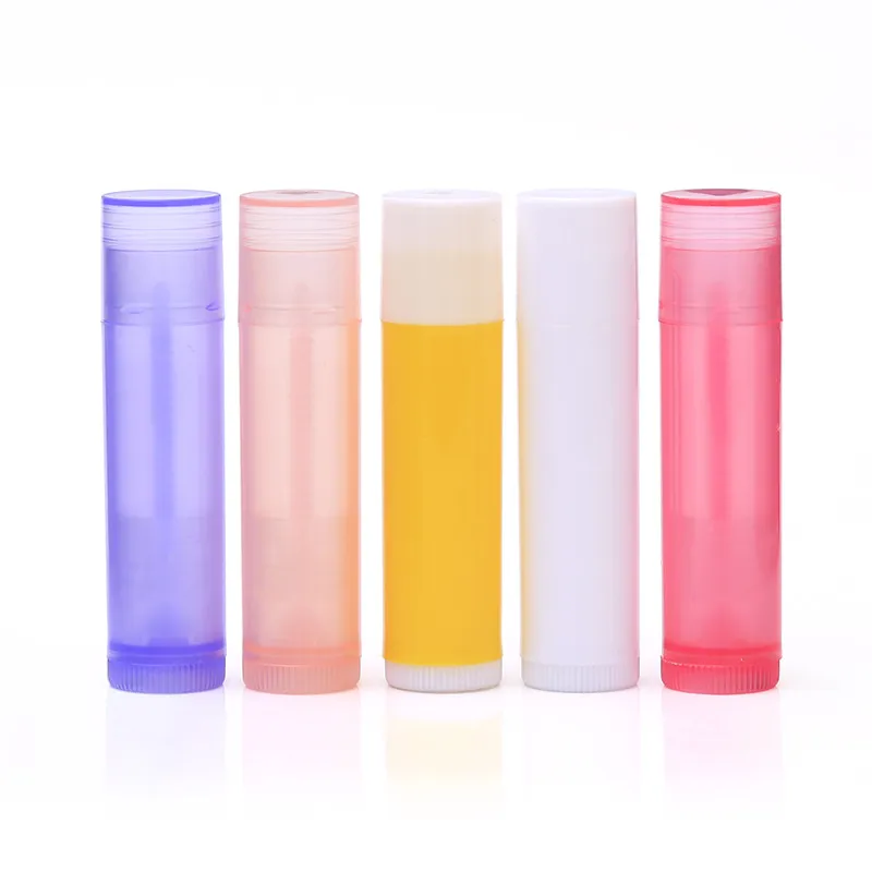 5g 5 ml läppstift Tube Lip Balm Containers Tom Kosmetiska behållare Lotion Container Lim Stick Clear Travel Bottle 7 Färger