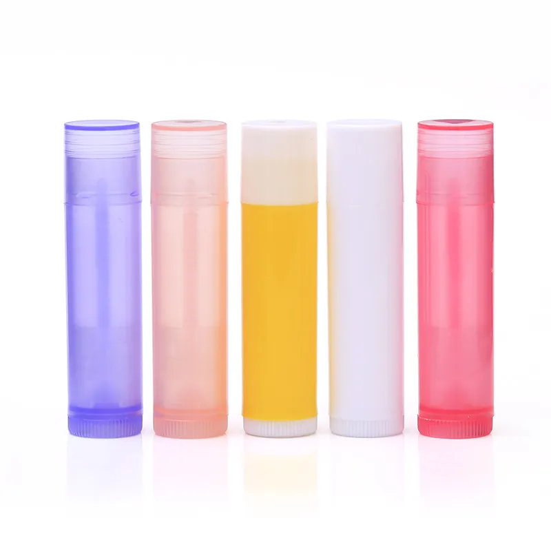 5g 5 ml Batom Tubo Lip Balm Recipientes Recipientes Cosméticos Vazios Loção Recipiente Cola Vara Clara Garrafa De Viagem 7 cores