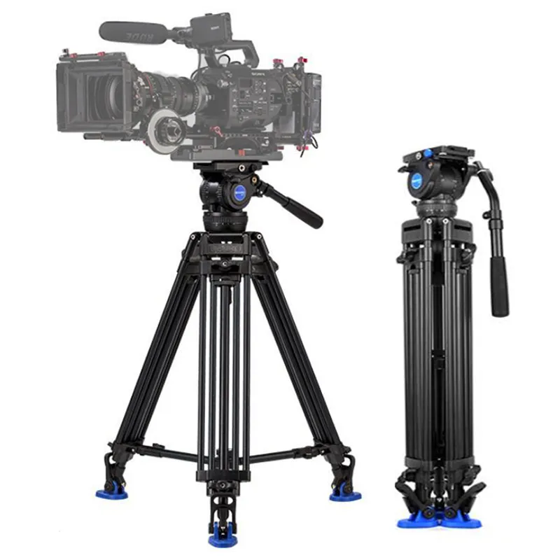 Kit treppiede per videocamera professionale Benro BV10, carico 10 kg/22 libbre, per riprese di film-TV/trasmissione in diretta/registrazione di matrimoni