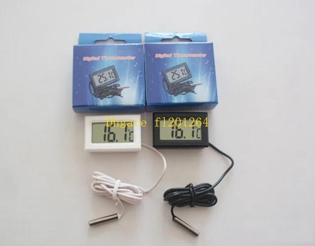 / gratis frakt hote försäljning LCD elektronisk fisketank Vattendetektor termometer akvarium digital termograf