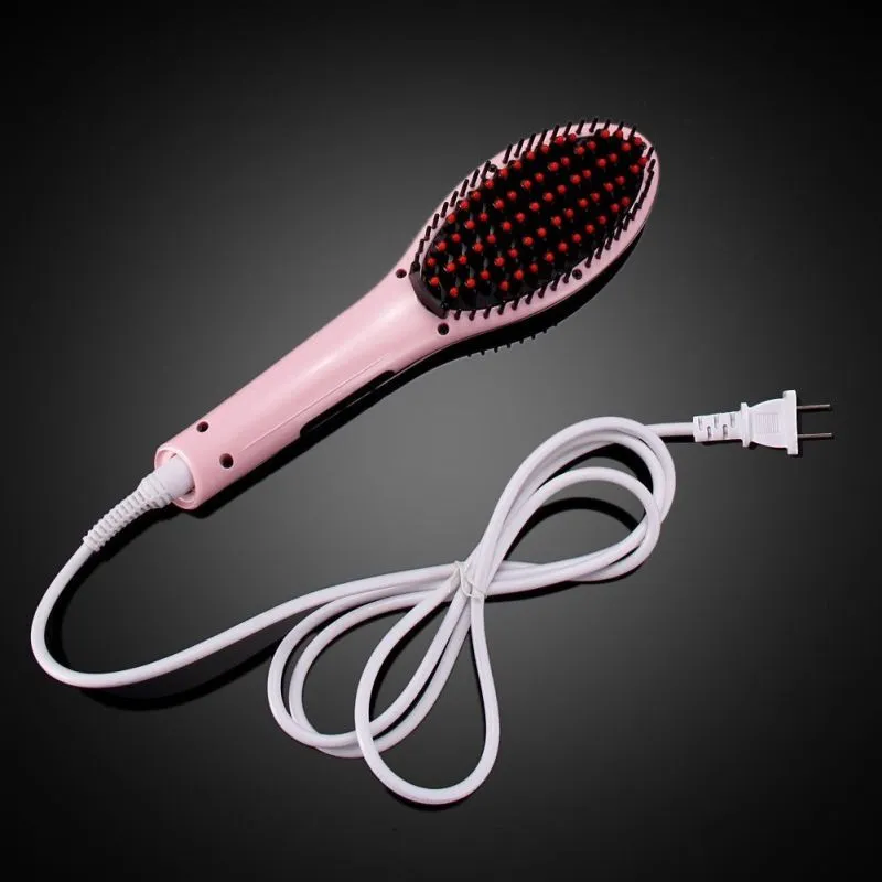 머리카락 straightener LCD 전기 머리 교정기 빗 뜨거운 아이언 브러시 자동 빠른 헤어 마사지 도구 머리카락 straightener