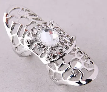 Crystal Joint Vinger Ringen Voor Vrouwen Mode Punk Sieraden Meisje Accessoires Kerstcadeau Groothandel DHL