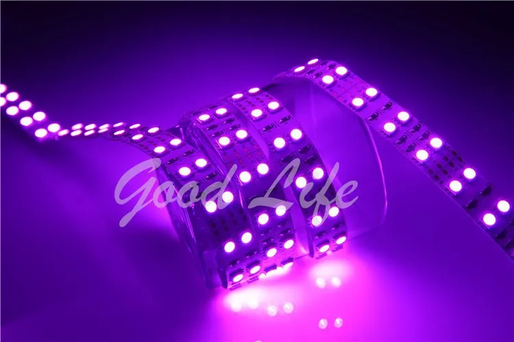 5050 RGB LED قطاع الخفيفة DC12V SMD5050 مرنة 120 المصابيح / م الصمام مصباح غير صف مزدوج تسليط الضوء RGB بقيادة قطاع