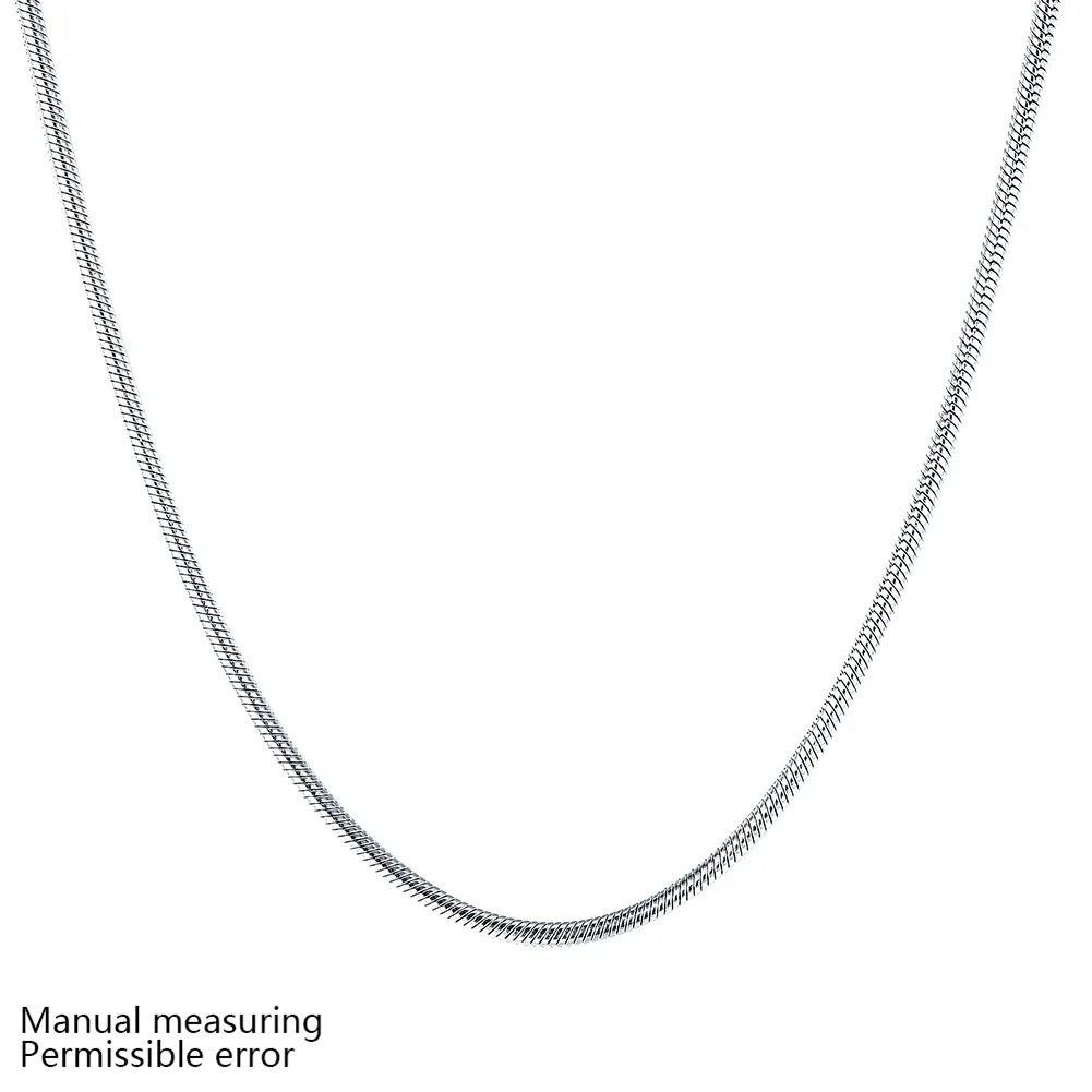 High-quality 316L stainless steel snake chain necklace 2MM 16-24 inches Fashion Jewelry Factory Outlet C010