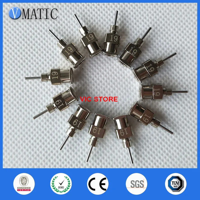 VMATIC電子部品全ての金属のヒント19g 1/4インチ鈍いステンレス鋼の針の注射針のヒント
