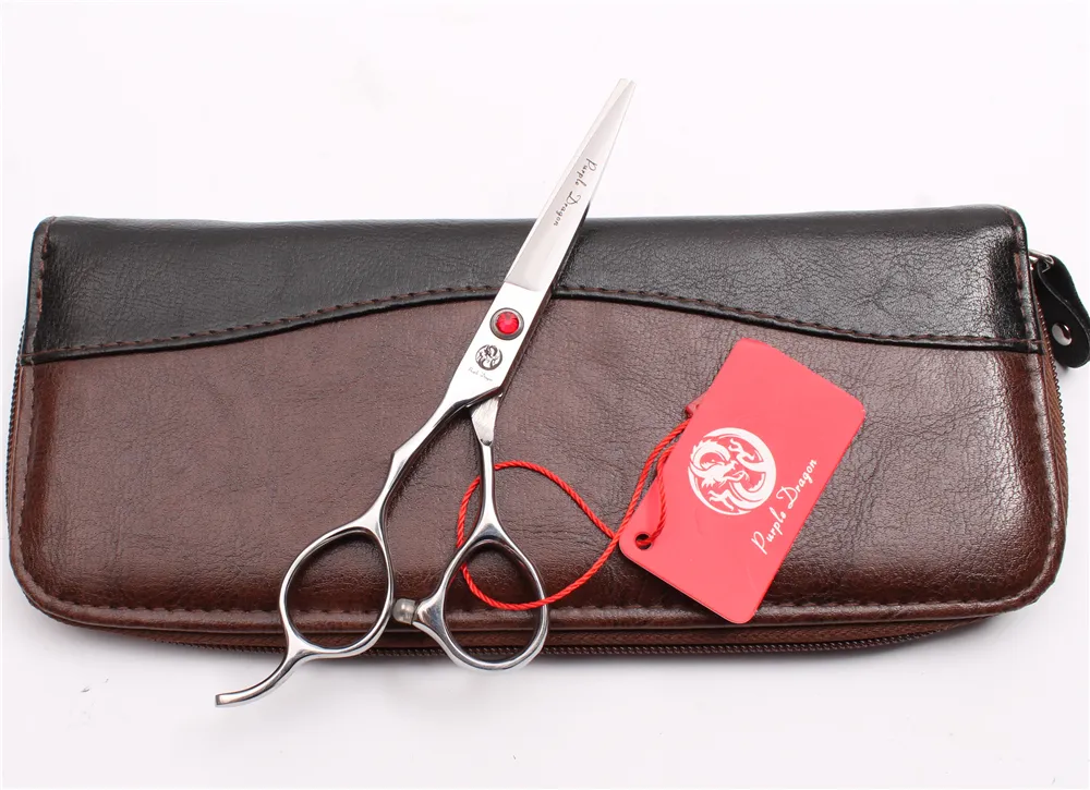 Z8000 55Quot JP 440C Purple Dragon Red Stone Professional Human Hair Scissors Barbers039 Cutting Thunning Shears Left Hand S1309084