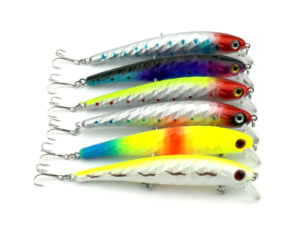 Hengjia 2016 Brand New Fishing Iscas Hard Isca Minnow Pike Isca Bass Isca Artificial Eyes 3D Ganchos Six Color Drop Shipping