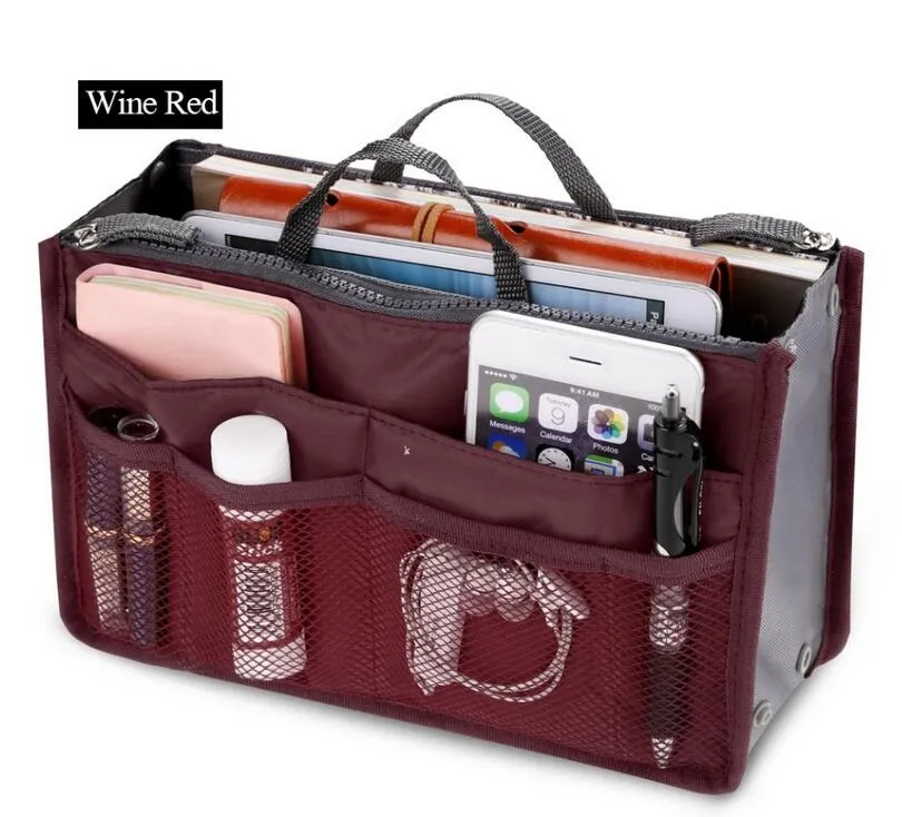 Effacer Compact Portable Femmes Maquillage Organisateur Sac Filles Cosmétique Sac De Toilette Voyage Kits De Stockage Sac À Main piste