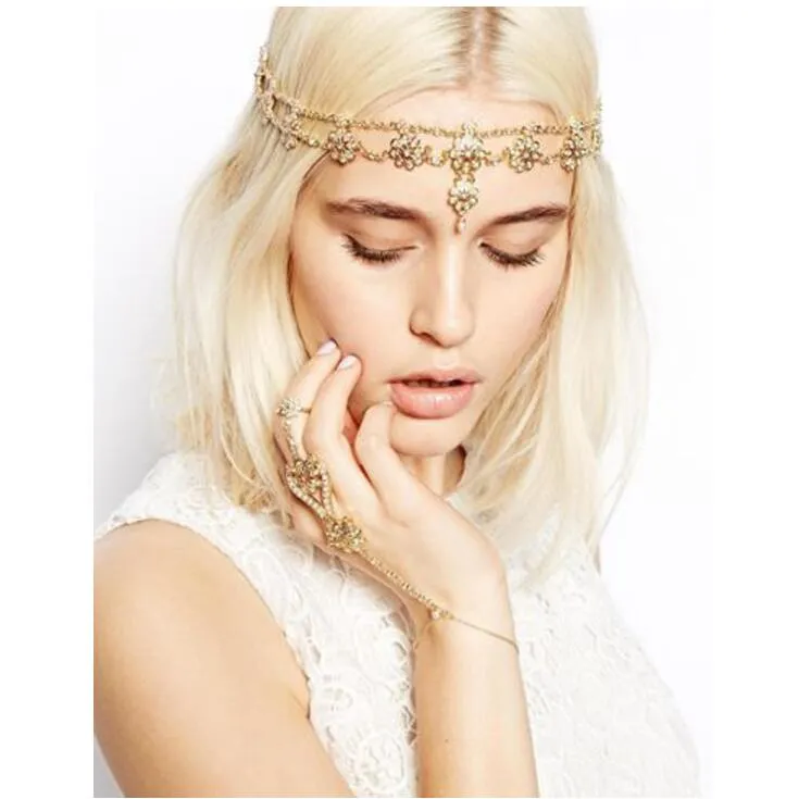 Pearl Tassel Flower Stretch Headband Hair Band... From  display picture 1