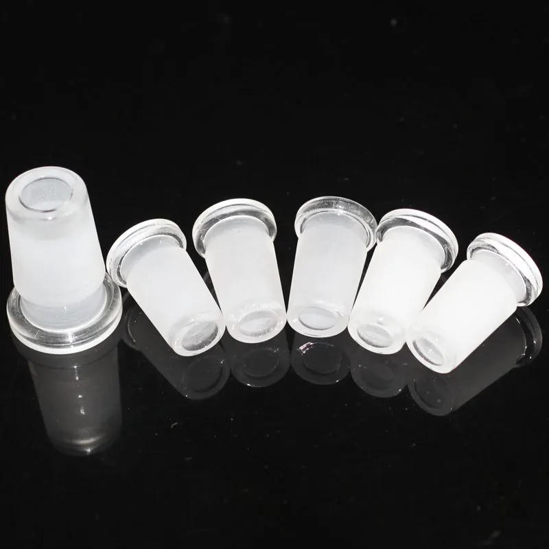 18mm Male naar 14mm female Glass Reducer low profile Adapter 14 male naar 10 female Frosted Borosilicaatglas Connector Downstem Slit Diffuser