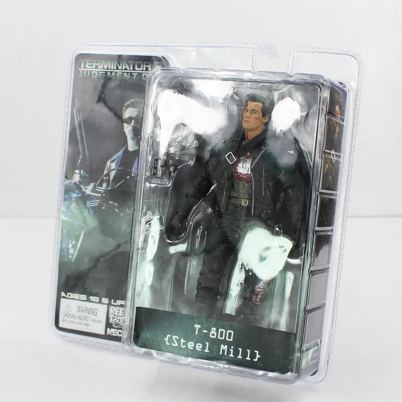 NECA The Terminator 2 T800 Steel Mill Figure Action Figure Toy 18CM for boy039s gift 8641520