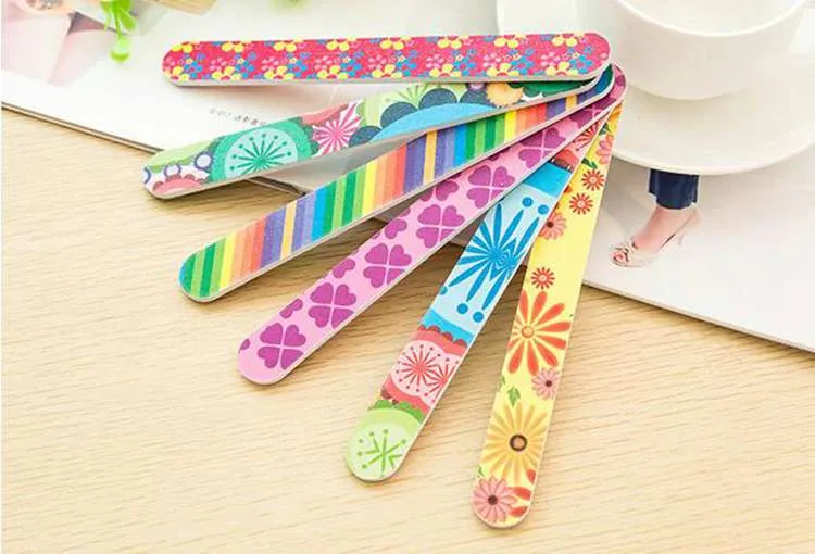 2016 High Quality Nail Files Buffer Sanding Washable Manicure Tool Nail Art Polish Sandpaper Strip Bar Set Polishing File Tool Spo3748169