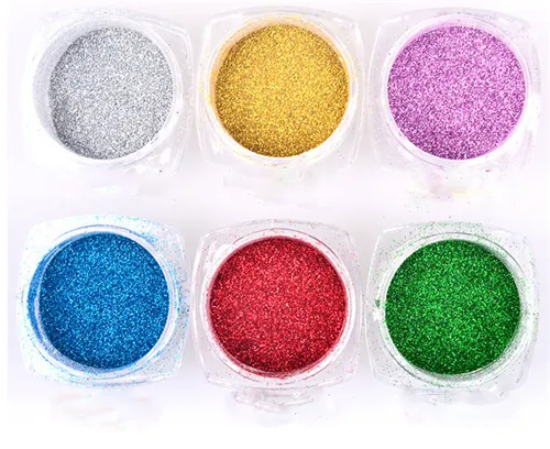 Metallic Mirror Effect Nail Powder Magic Mirror Chrome Effect Dust Shimmer Nail Art Powder Colorful Glitter Mirror Nail Powder Nail Art