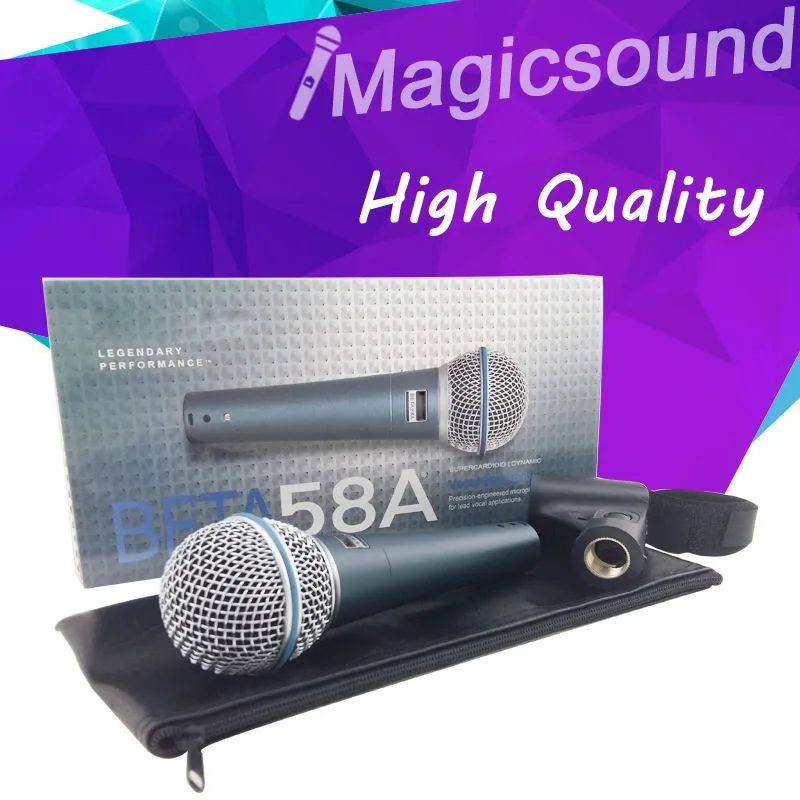 جودة عالية BETA58! ميكروفون سلكي صوتي ديناميكي محمول Beta58 Super-cardioid Microfone Beta 58 A Mic