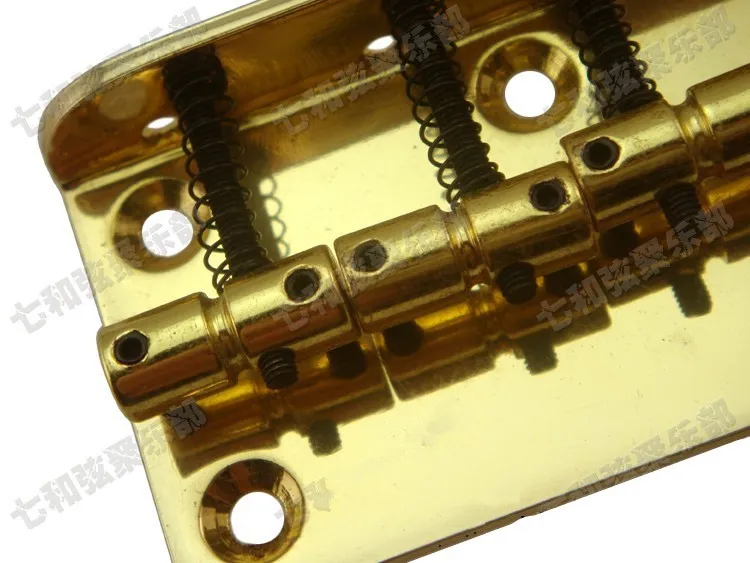 Golden Iron Bass Electric Guitar Bridge 4 Bass Strings Guitar Parts Musikinstrument Tillbehör