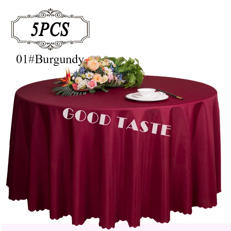 Kostenloser Versand alle Größe weiß Hochzeit Tischdecken / elegante Tischdecke Overlay für Hochzeit Dekor / Polyester handgemachte Tisch decken Bettwäsche