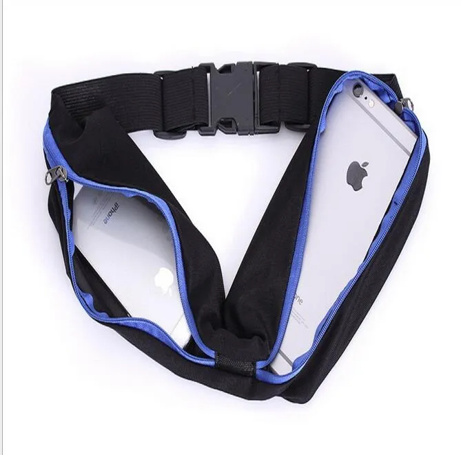 Sport Running Bag Travel Pocket Purse Waterproof Waist Pack For Man Woman Mobile Phone For Samsung For iPhone Universal Running Waist Bags