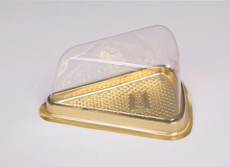 Scatole da dessert in plastica trasparente usa e getta a forma di triangolo dolci Scatole sandwich in plastica pasticceria wa4199