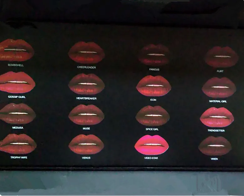 Sotck 뷰티 메이크업 액체 매트 립글로스 화장품에서 긴 방수 액체 립스틱 16 색 세트를 지속