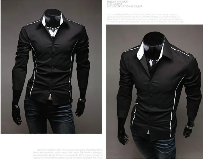 2016 hot sale New Mens Shirts Casual Slim Fit Stylish Mens Dress Shirts 5902