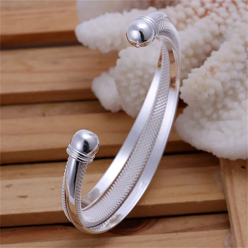 Yhamni Brand Classic 925 Silver Bangle Bangle Braceter for Women Fashion Jewelry Charm Pure Silver Sterling Bangle Whole B0195013821