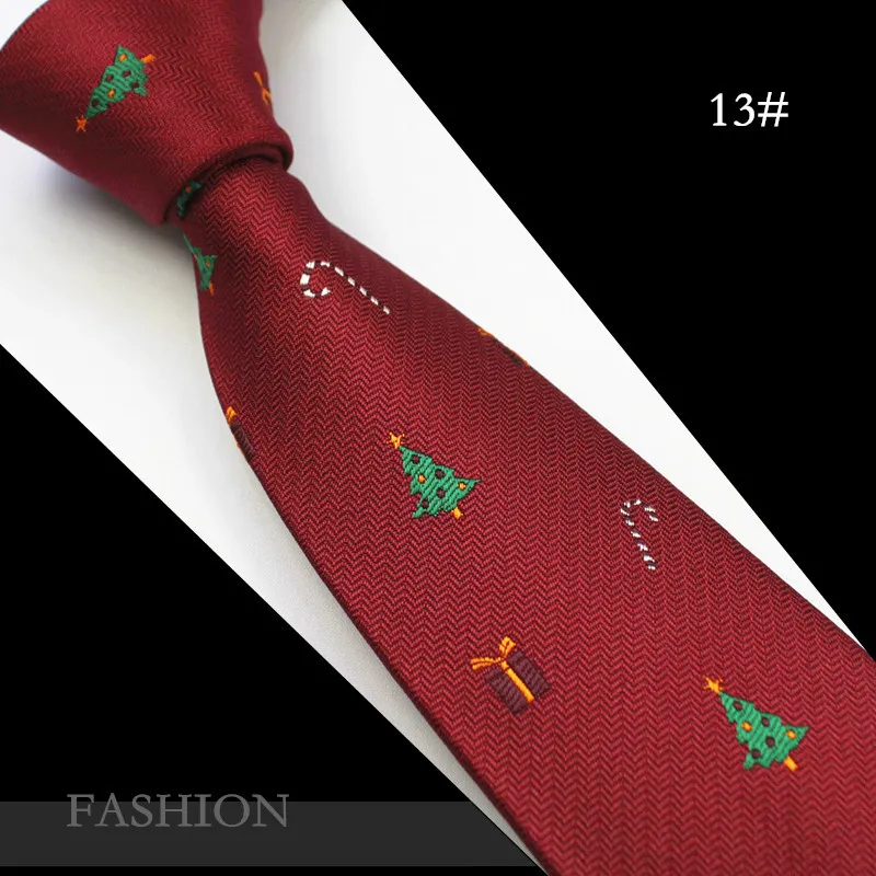 2019 Christmas neck tie 145*7cm Jacquard necktie X-mas necktie Men's arrow Polyester Tie for best Christmas gift