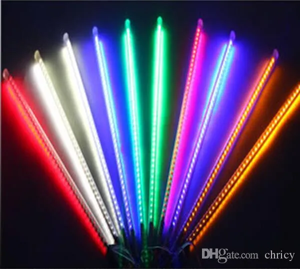 80cm 10st / set Snöfall LED Strip Light Jul Rain Tube Meteor Dusch Rain LED Light Tubes 100-240V EU / US Plug 5050 72led