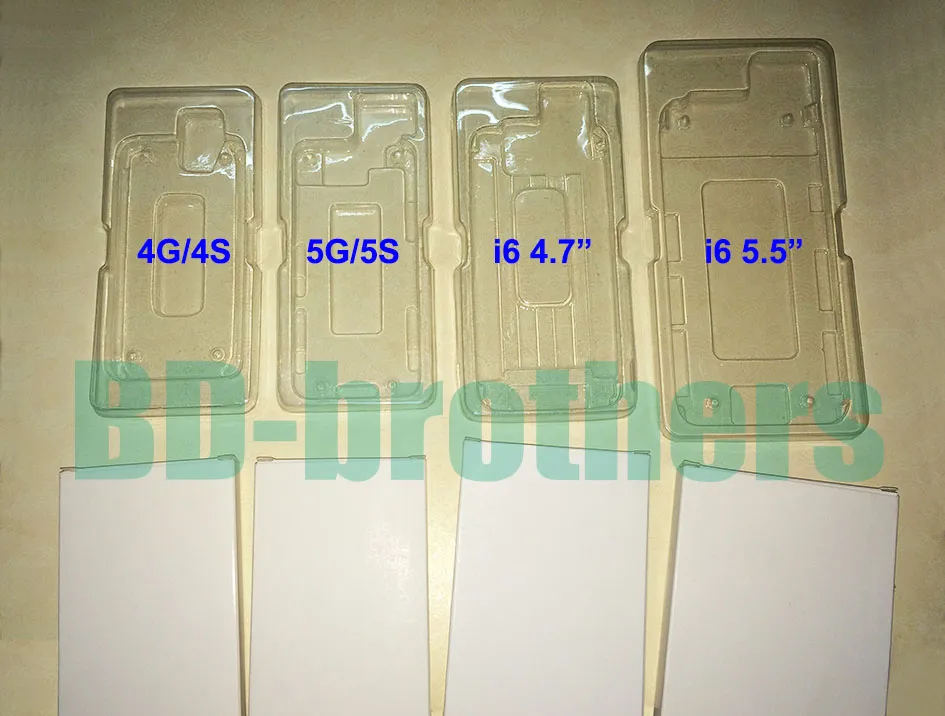 Wihte Kağıt Kutusu iphone 4 5 6 4.7 5.5 PVC Blister Tepsiler ile LCD Ekran Ambalaj Paketi Salver 100 takım / grup