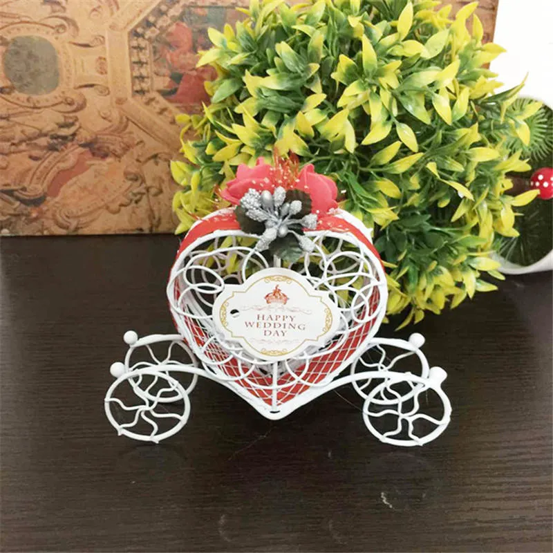 Scatole di favore a forma di cuore di decorazione di favore della festa nuziale di compleanno adorabile della carrozza di Cenerentola adorabile LZ0476