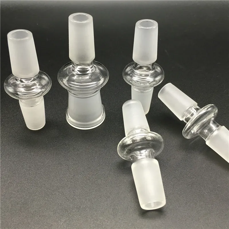 Adattatore per bong da 14 mm e 18 mm in vetro da maschio a femmina adattatori per bong per pipe in vetro convertitore adattatore per giunti in vetro