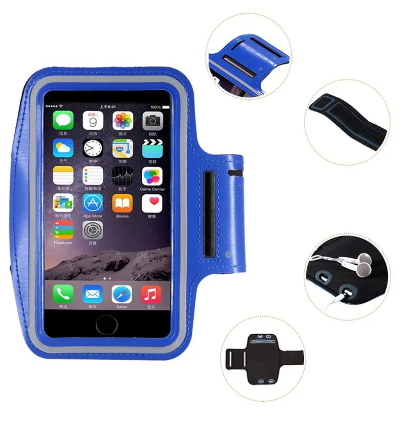 thumbnail image 2 of Running Armband Phone Holder Sports Arm Band Phone Holder Gym Running Jogging Exercise Armband Pouch Phone Arm Bands For Running 2 of 12