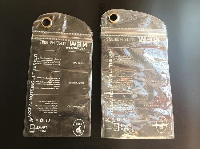 iPhone 11 Pro XS Max XR Samsung S10 Lite Not 10 PU Deri Kılıf için su geçirmez Jelly Fermuar Plastik PVC çanta Ambalaj Paketi