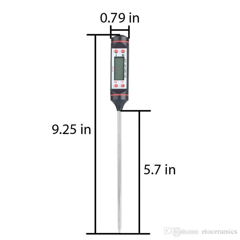 Digital BBQ Thermometer Cooking Food Probe Meat Thermometer Kitchen Instant Digital Temperature Read Food Probe fast shipment 200pcs/lot