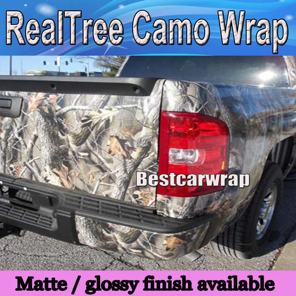 Ambush Militär Camo Vinyl Wrap för bilförpackning med Air Release Mossy Oak Tree Leaf Camouflage Sticker Storlek 1,52 x 30m / Roll